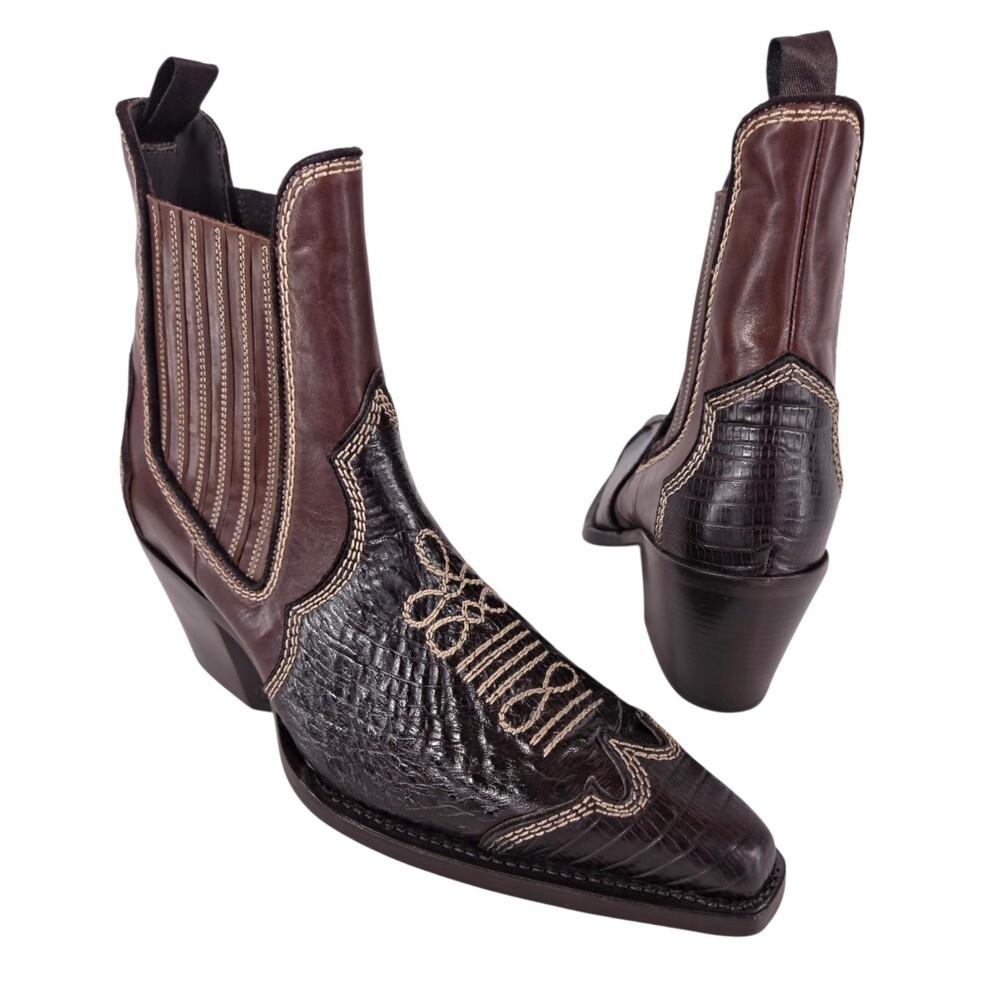 Dsquared2 Embroidered Western Boots US 10 EU 43 Mens Brown $1405